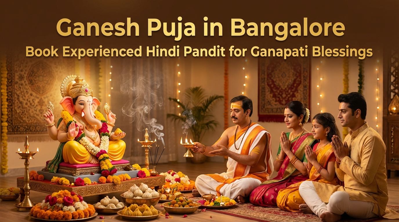 Traditional Ganesh worship in Bangalore
