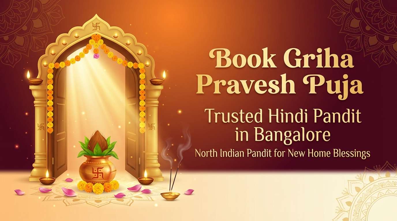 Traditional Griha Pravesh ceremony for a Bangalore home