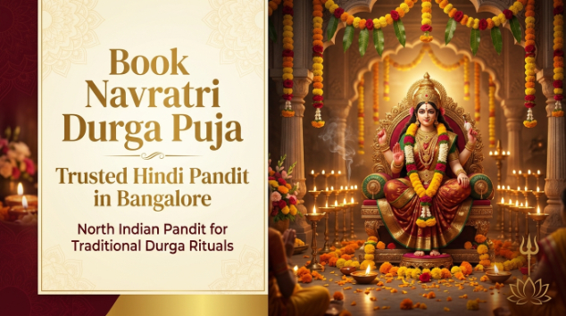 Durga Puja ritual during Navratri in Bangalore