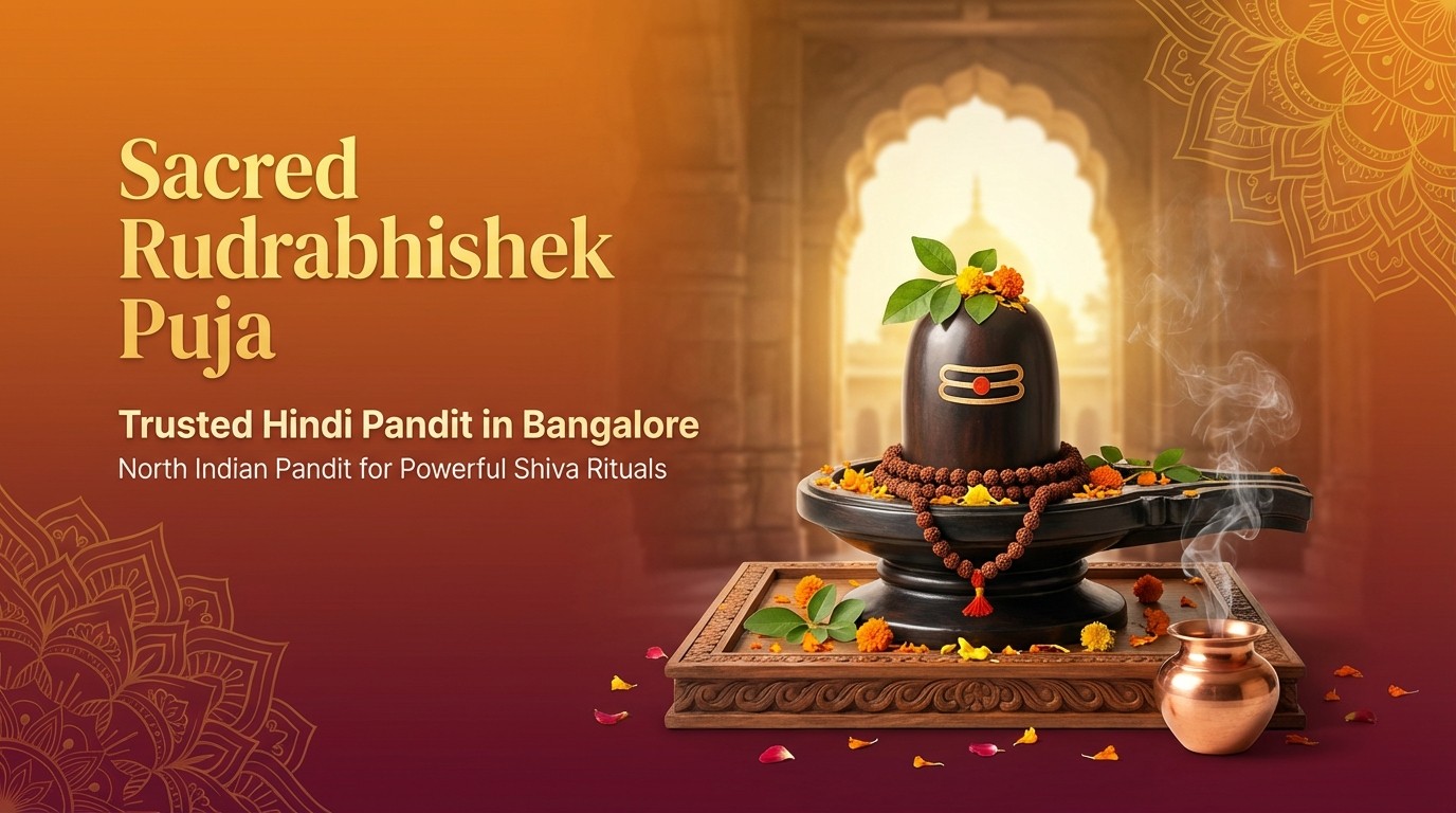 Experienced Hindi Pandit in Bangalore performing Rudrabhishek in Bangalore